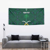 Custom Saudi Arabia Football Tapestry 2026 Arabian Falcons Sporty Version - Wonder Print Shop