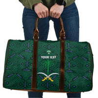Custom Saudi Arabia Football Travel Bag 2026 Arabian Falcons Sporty Version - Wonder Print Shop