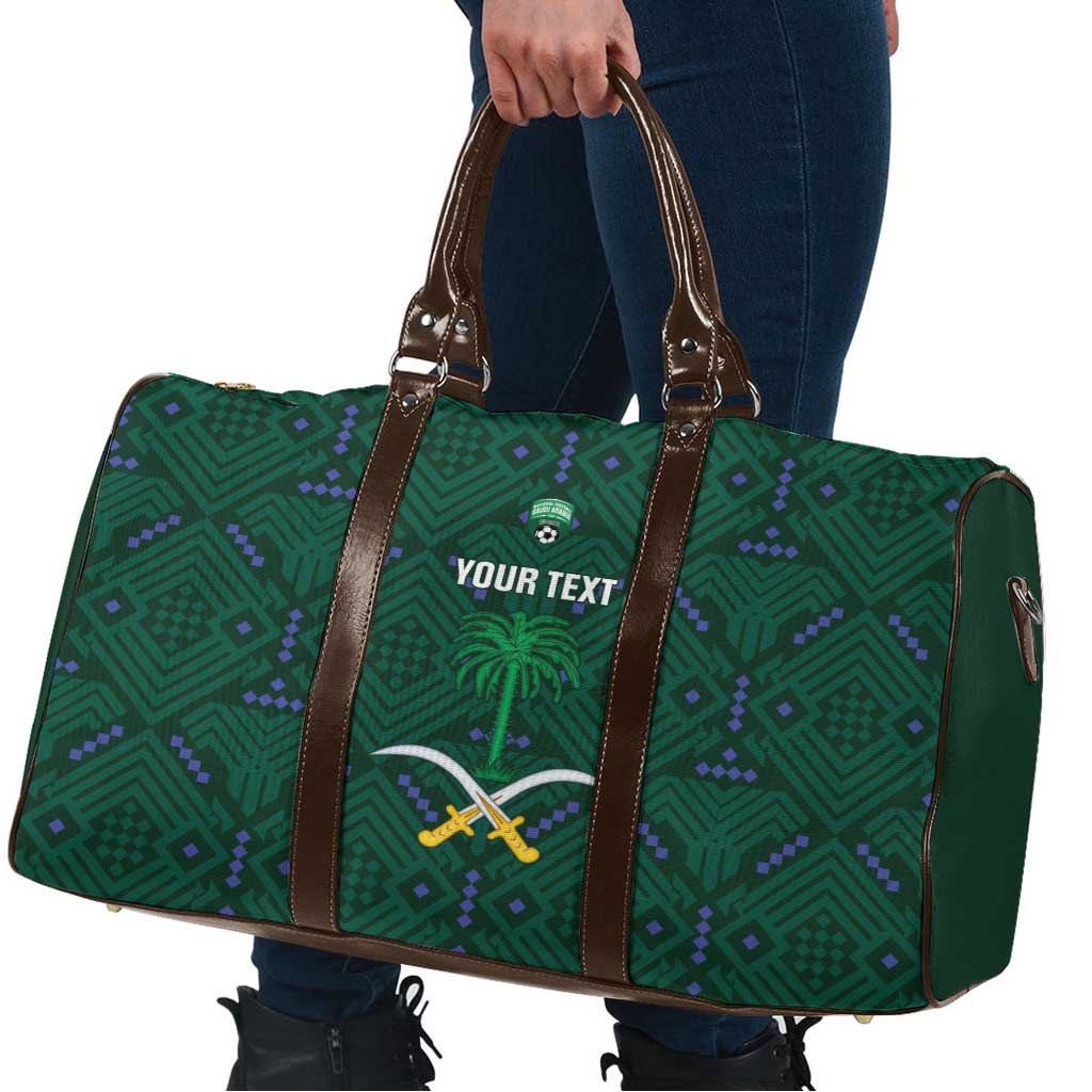 Custom Saudi Arabia Football Travel Bag 2026 Arabian Falcons Sporty Version - Wonder Print Shop