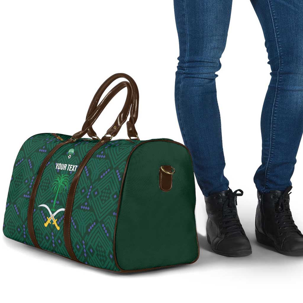 Custom Saudi Arabia Football Travel Bag 2026 Arabian Falcons Sporty Version - Wonder Print Shop