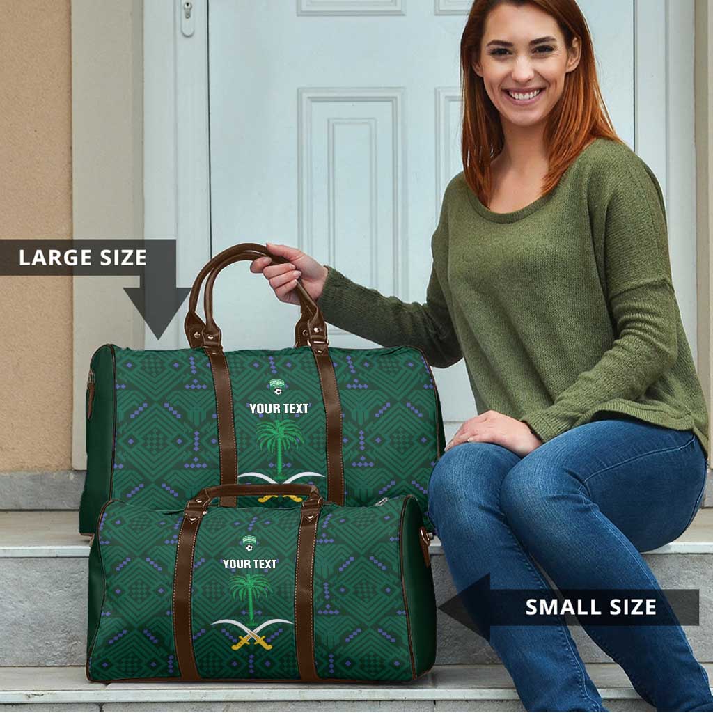 Custom Saudi Arabia Football Travel Bag 2026 Arabian Falcons Sporty Version - Wonder Print Shop