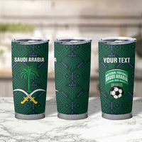Custom Saudi Arabia Football Tumbler Cup 2026 Arabian Falcons Sporty Version - Wonder Print Shop