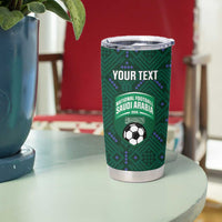 Custom Saudi Arabia Football Tumbler Cup 2026 Arabian Falcons Sporty Version - Wonder Print Shop