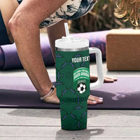 Custom Saudi Arabia Football Tumbler With Handle 2026 Arabian Falcons Sporty Version - Wonder Print Shop
