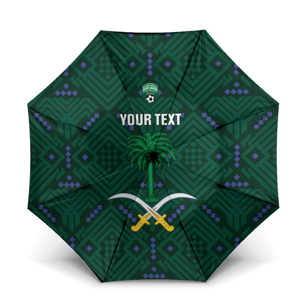 Custom Saudi Arabia Football Umbrella 2026 Arabian Falcons Sporty Version - Wonder Print Shop