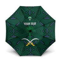 Custom Saudi Arabia Football Umbrella 2026 Arabian Falcons Sporty Version - Wonder Print Shop