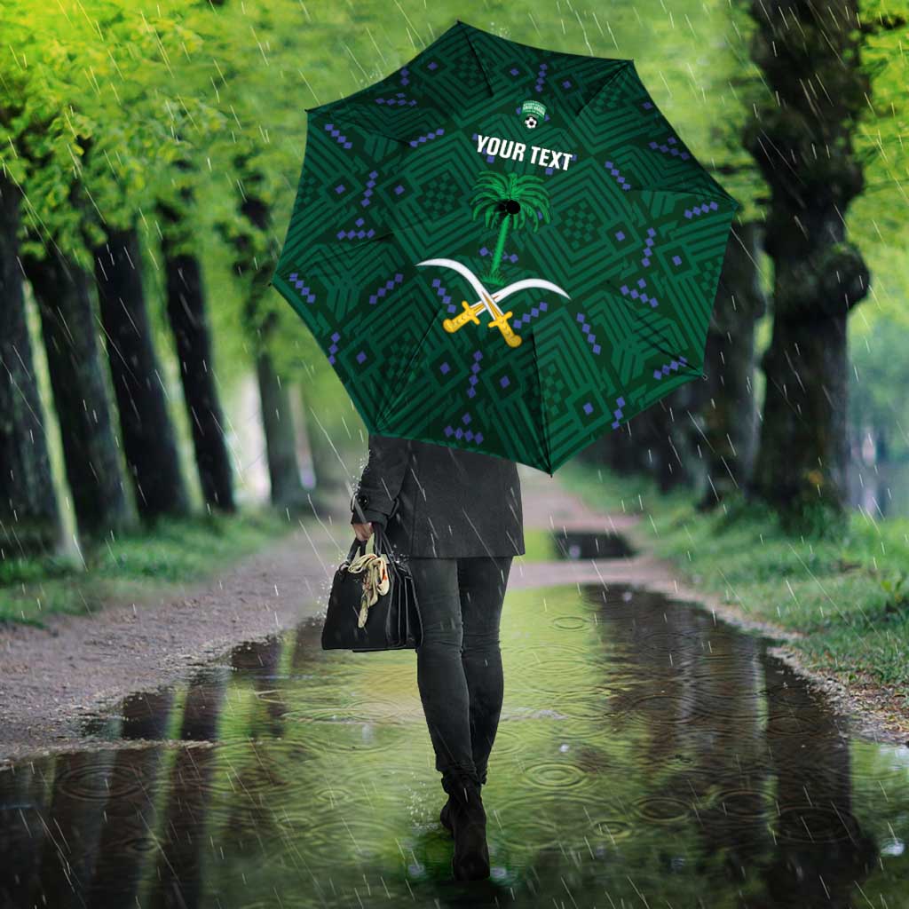 Custom Saudi Arabia Football Umbrella 2026 Arabian Falcons Sporty Version - Wonder Print Shop