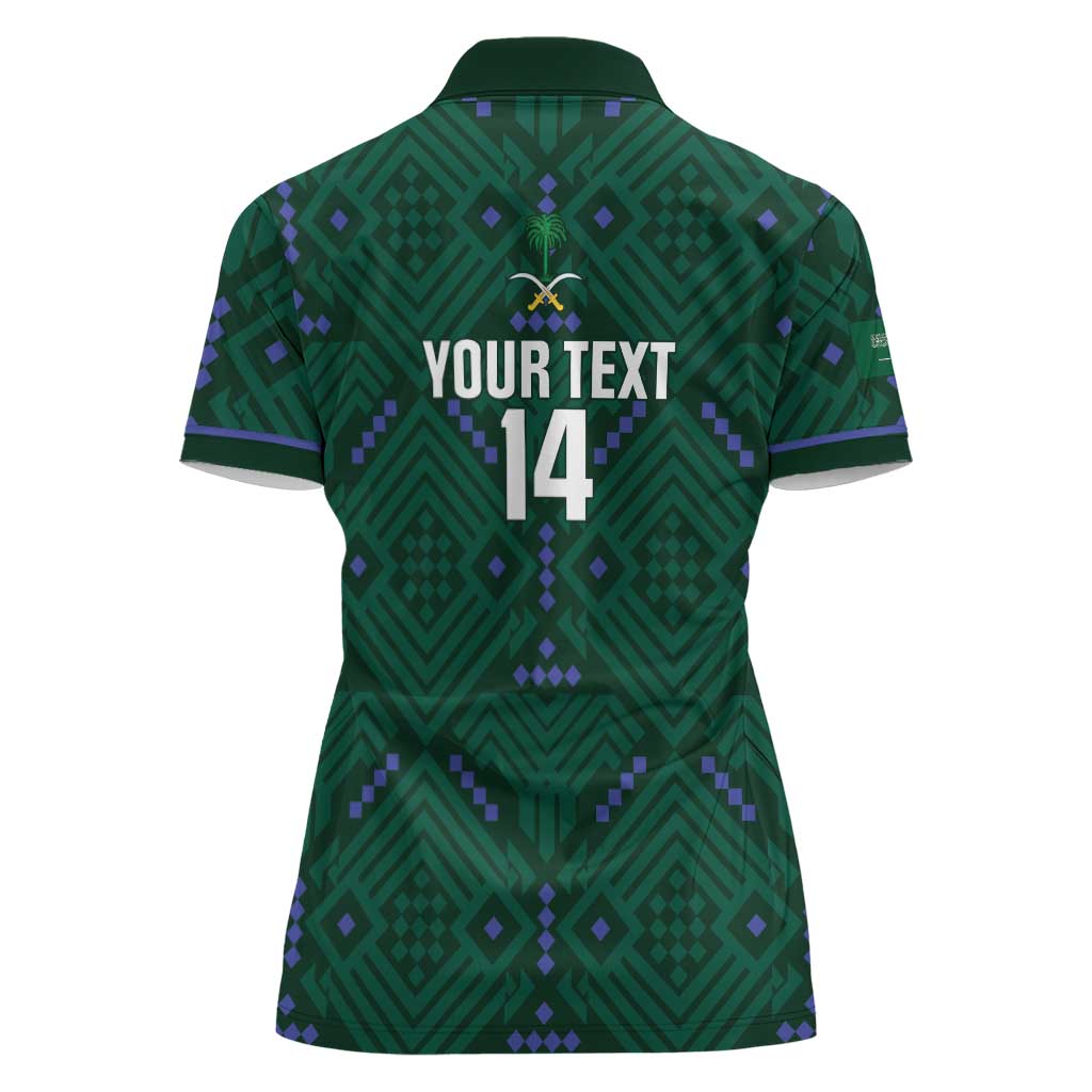 Custom Saudi Arabia Football Women Polo Shirt 2026 Arabian Falcons Sporty Version - Wonder Print Shop