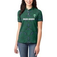 Custom Saudi Arabia Football Women Polo Shirt 2026 Arabian Falcons Sporty Version - Wonder Print Shop