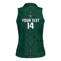 Custom Saudi Arabia Football Women Sleeveless Polo Shirt 2026 Arabian Falcons Sporty Version - Wonder Print Shop