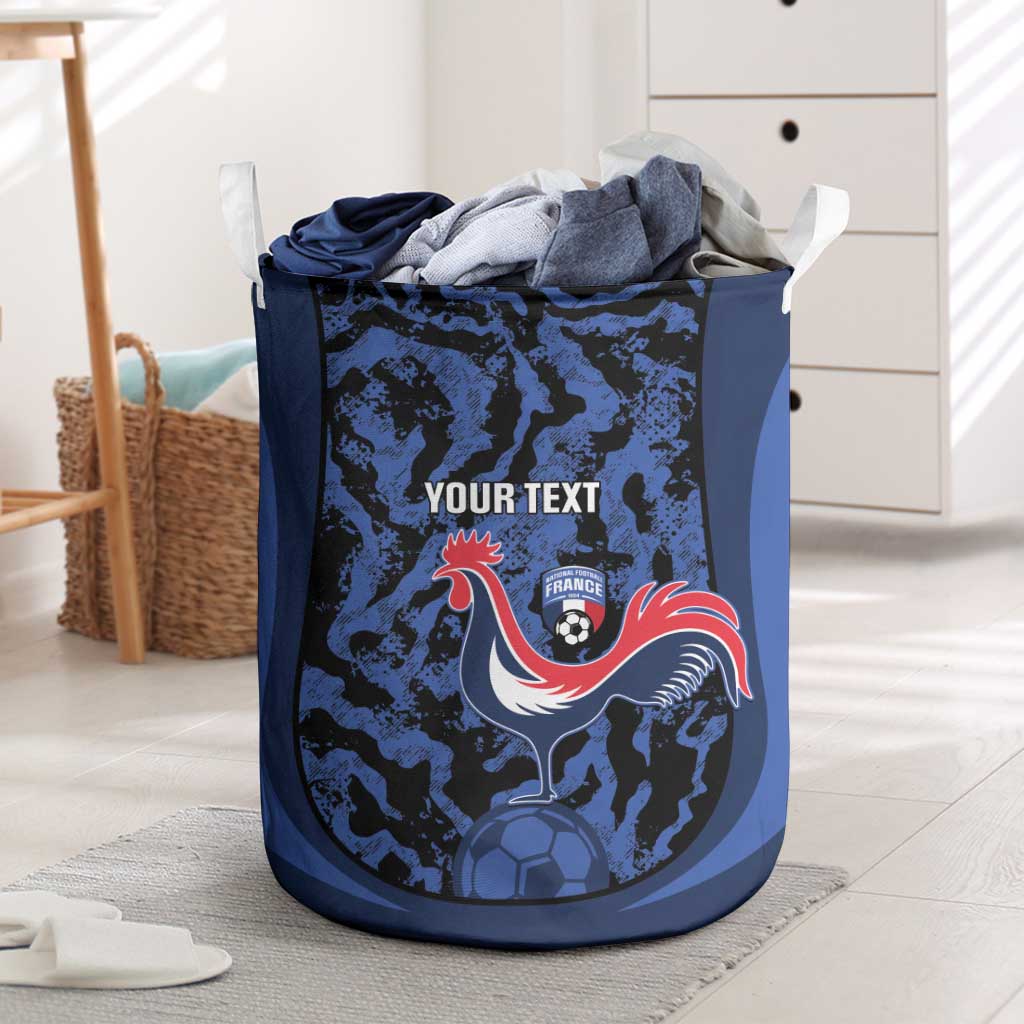 Custom France Football Laundry Basket 2026 Allez Les Bleus Rooster Grunge - Wonder Print Shop