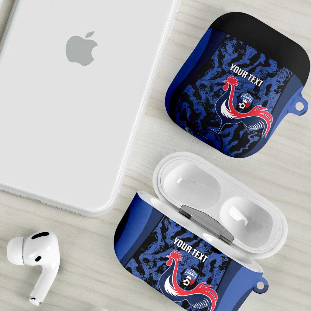 Custom France Football AirPods Case 2026 Allez Les Bleus Rooster Grunge - Wonder Print Shop