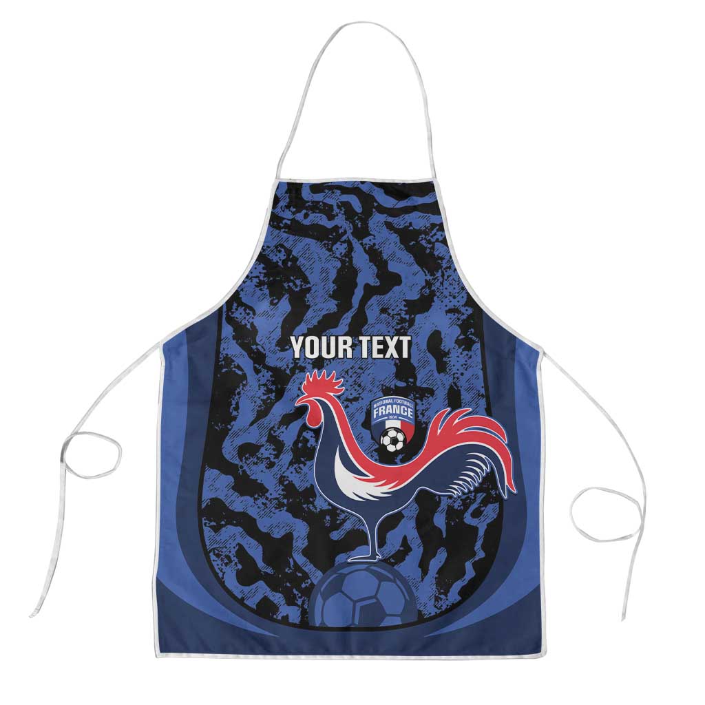 Custom France Football Apron 2026 Allez Les Bleus Rooster Grunge - Wonder Print Shop