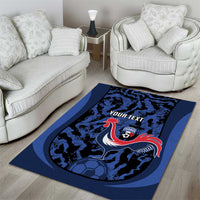 Custom France Football Area Rug 2026 Allez Les Bleus Rooster Grunge - Wonder Print Shop