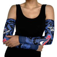 Custom France Football Arm Sleeves 2026 Allez Les Bleus Rooster Grunge - Wonder Print Shop
