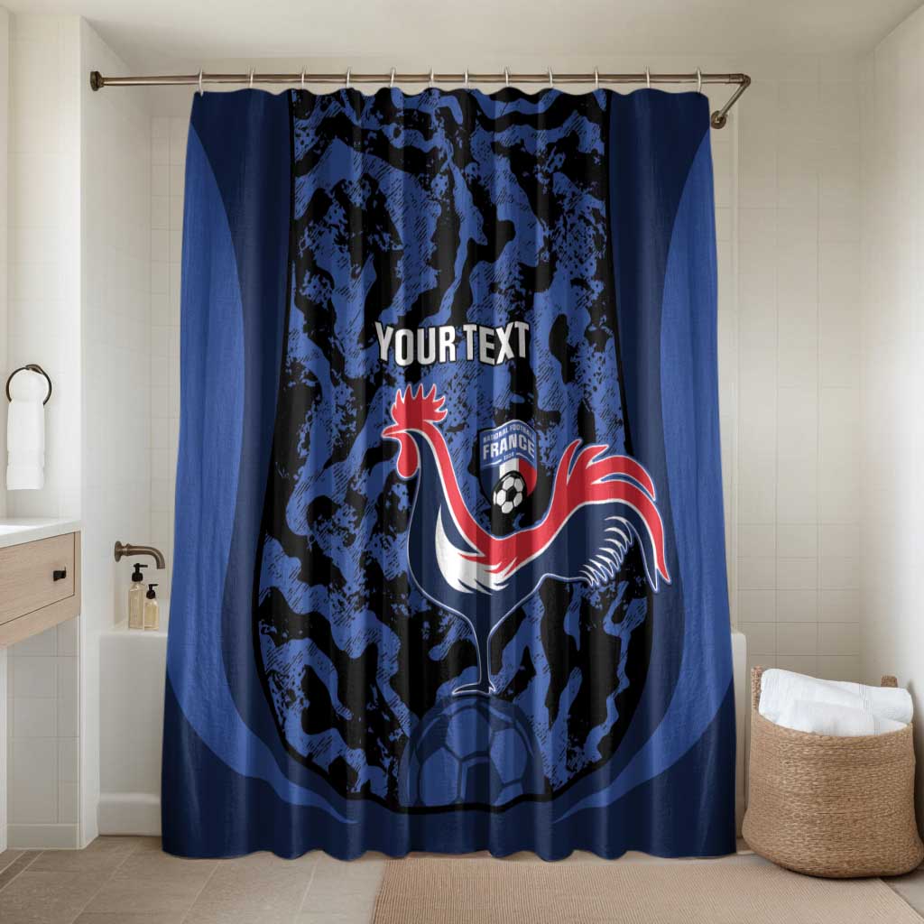 Custom France Football Bathroom Set 2026 Allez Les Bleus Rooster Grunge - Wonder Print Shop