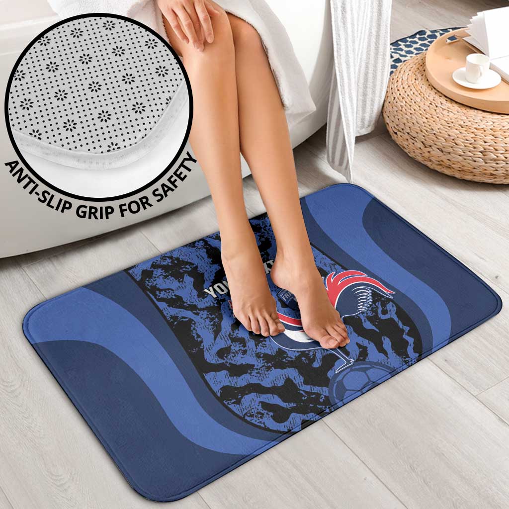 Custom France Football Bathroom Set 2026 Allez Les Bleus Rooster Grunge - Wonder Print Shop