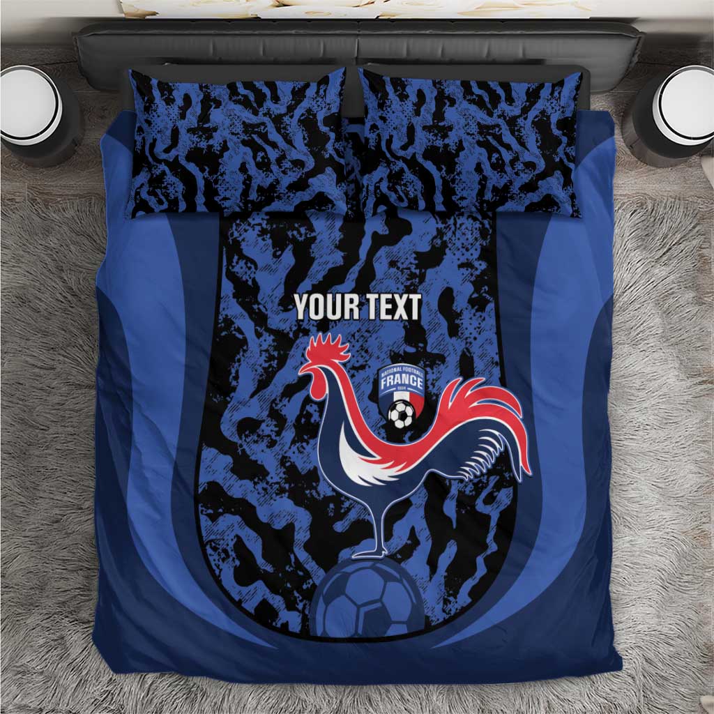 Custom France Football Bedding Set 2026 Allez Les Bleus Rooster Grunge - Wonder Print Shop