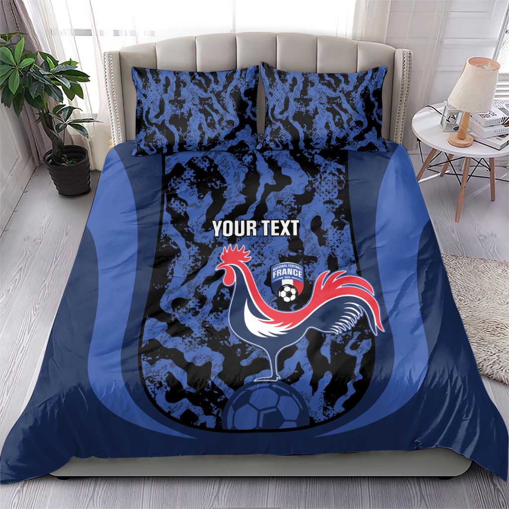Custom France Football Bedding Set 2026 Allez Les Bleus Rooster Grunge - Wonder Print Shop