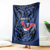 Custom France Football Blanket 2026 Allez Les Bleus Rooster Grunge - Wonder Print Shop
