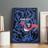 Custom France Football Canvas Wall Art 2026 Allez Les Bleus Rooster Grunge - Wonder Print Shop