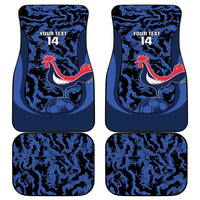 Custom France Football Car Mats 2026 Allez Les Bleus Rooster Grunge - Wonder Print Shop