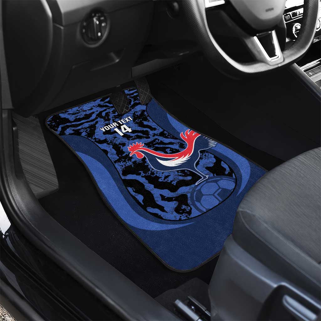 Custom France Football Car Mats 2026 Allez Les Bleus Rooster Grunge - Wonder Print Shop