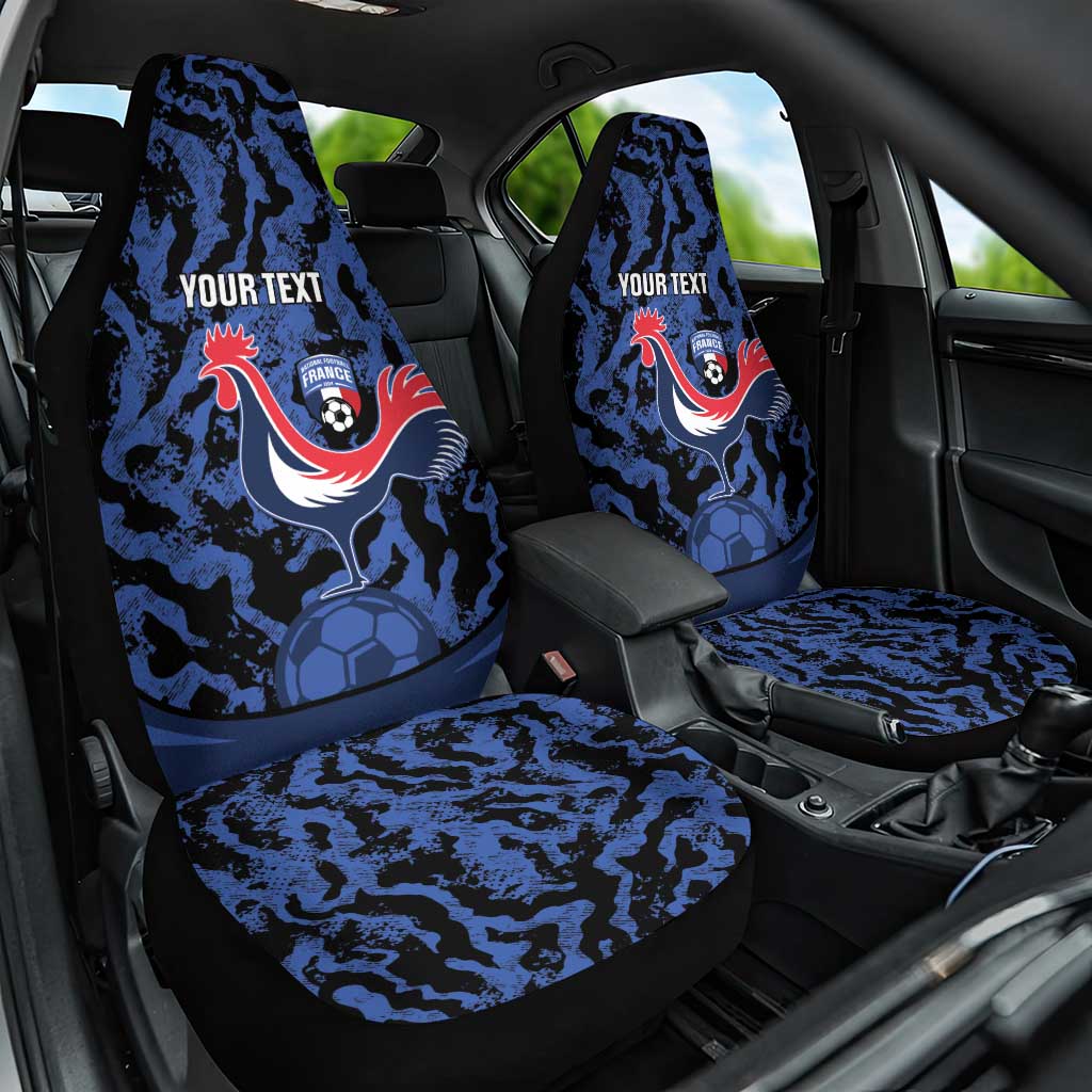 Custom France Football Car Seat Cover 2026 Allez Les Bleus Rooster Grunge - Wonder Print Shop