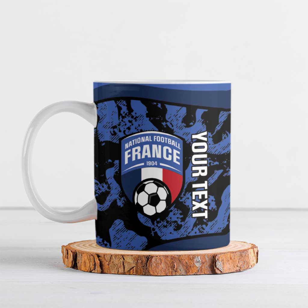Custom France Football Ceramic Mug 2026 Allez Les Bleus Rooster Grunge - Wonder Print Shop