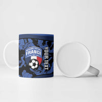 Custom France Football Ceramic Mug 2026 Allez Les Bleus Rooster Grunge - Wonder Print Shop