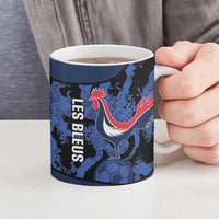 Custom France Football Ceramic Mug 2026 Allez Les Bleus Rooster Grunge - Wonder Print Shop