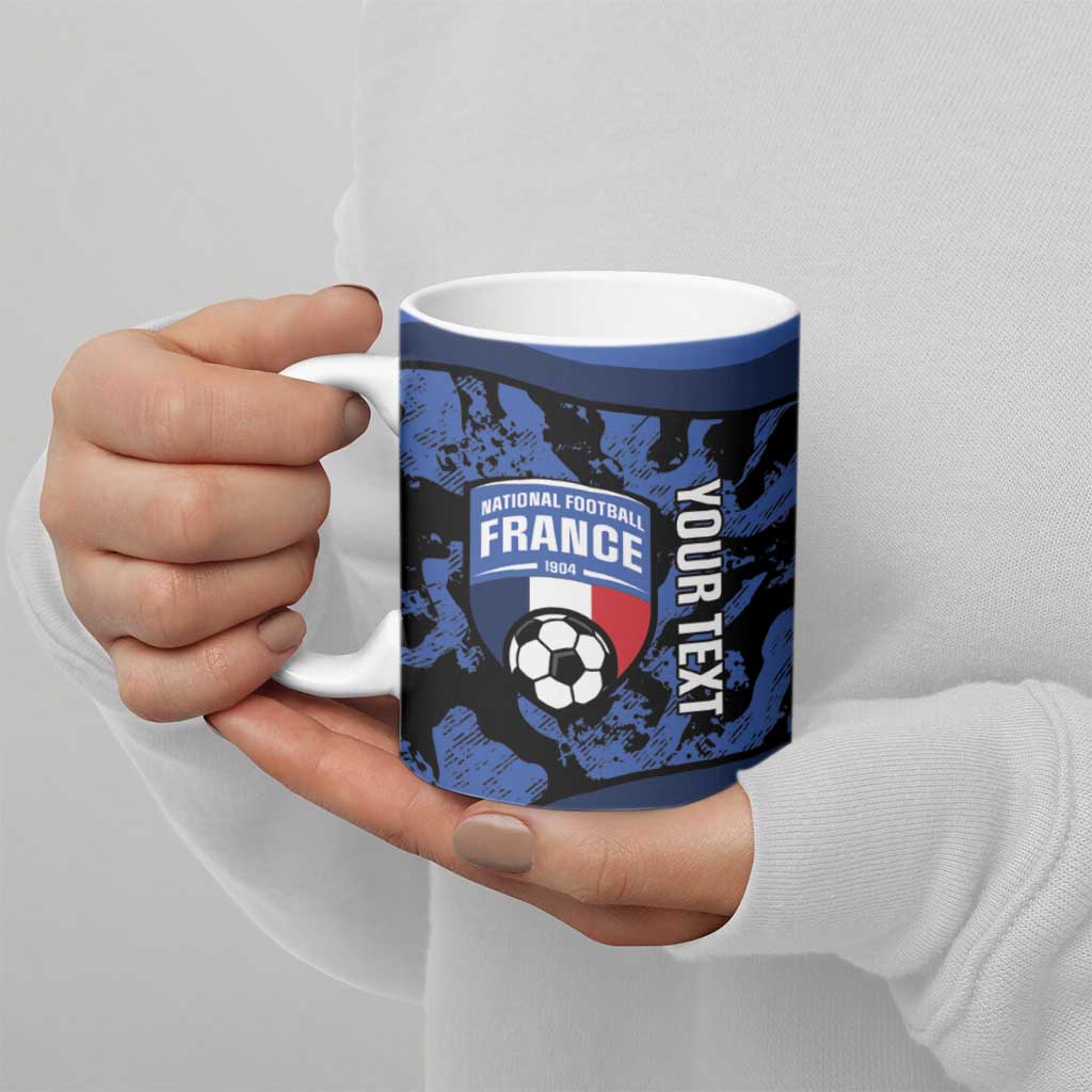 Custom France Football Ceramic Mug 2026 Allez Les Bleus Rooster Grunge - Wonder Print Shop
