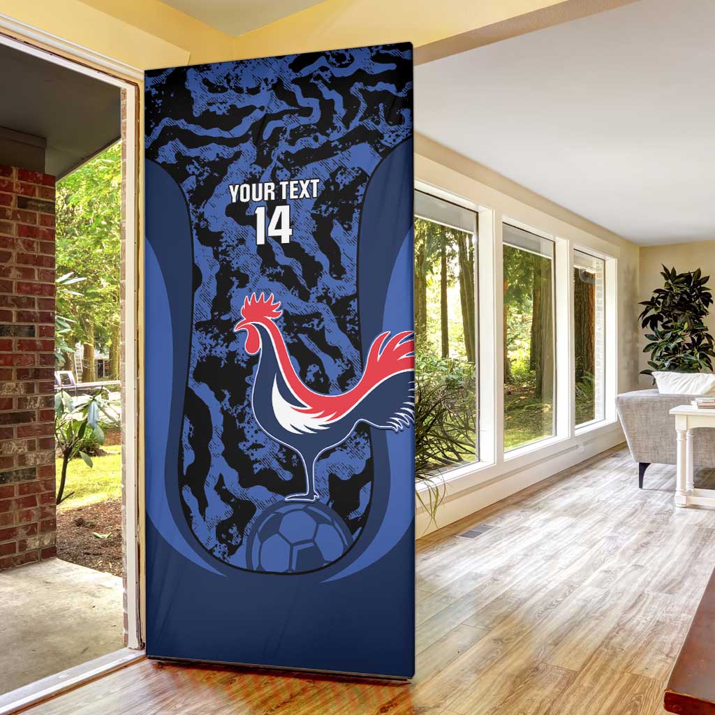 Custom France Football Door Cover 2026 Allez Les Bleus Rooster Grunge - Wonder Print Shop