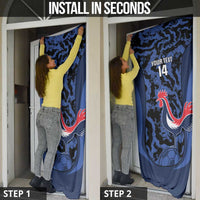 Custom France Football Door Cover 2026 Allez Les Bleus Rooster Grunge - Wonder Print Shop