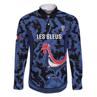 Custom France Football Family Matching Long Sleeve Bodycon Dress and Hawaiian Shirt 2026 Allez Les Bleus Rooster Grunge - Wonder Print Shop