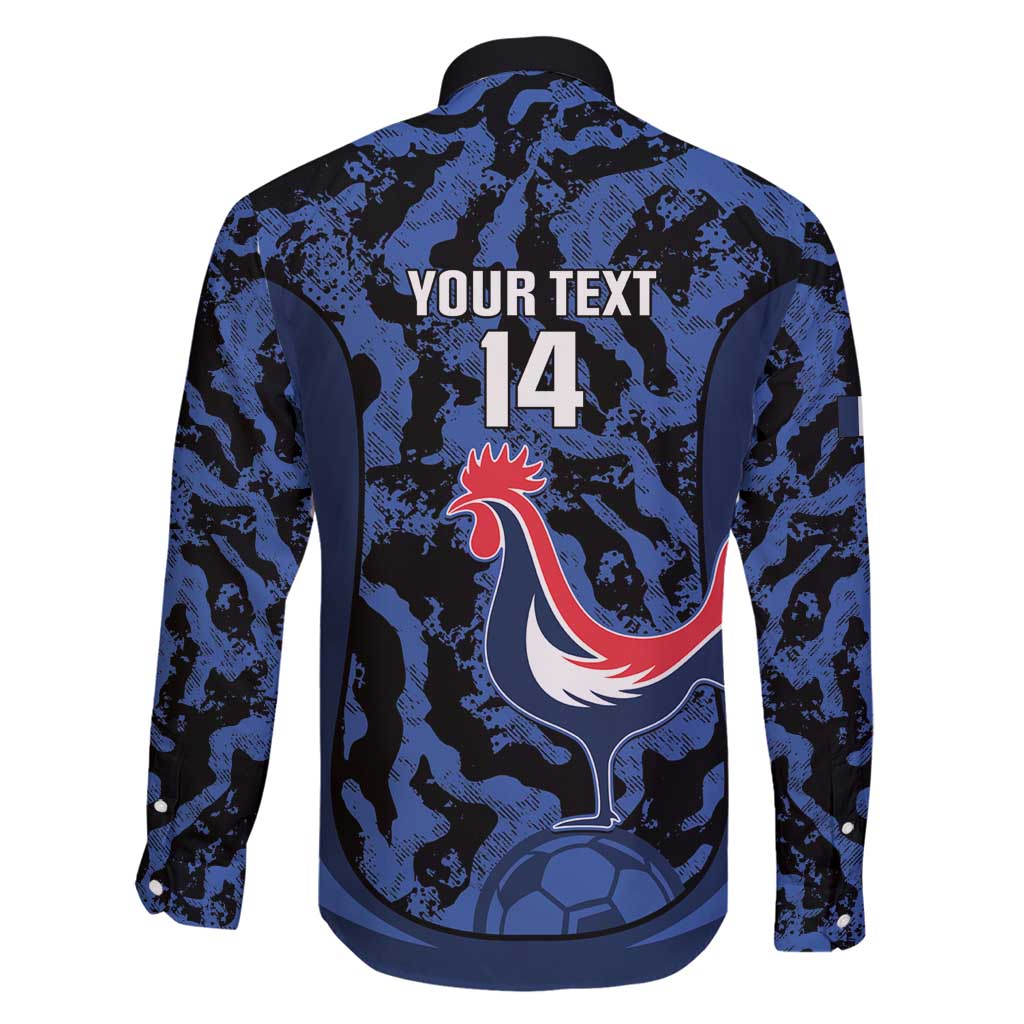 Custom France Football Family Matching Long Sleeve Bodycon Dress and Hawaiian Shirt 2026 Allez Les Bleus Rooster Grunge - Wonder Print Shop