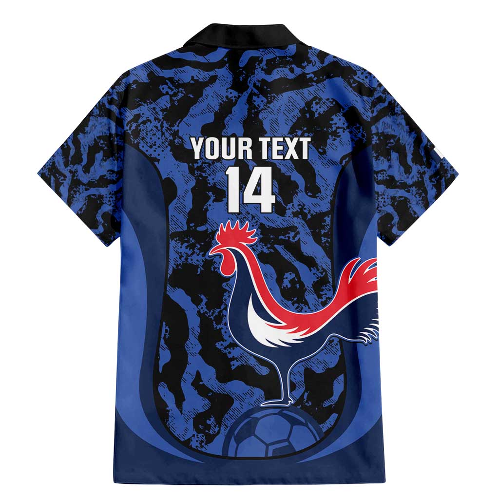 Custom France Football Family Matching Mermaid Dress and Hawaiian Shirt 2026 Allez Les Bleus Rooster Grunge - Wonder Print Shop