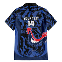 Custom France Football Family Matching Mermaid Dress and Hawaiian Shirt 2026 Allez Les Bleus Rooster Grunge - Wonder Print Shop