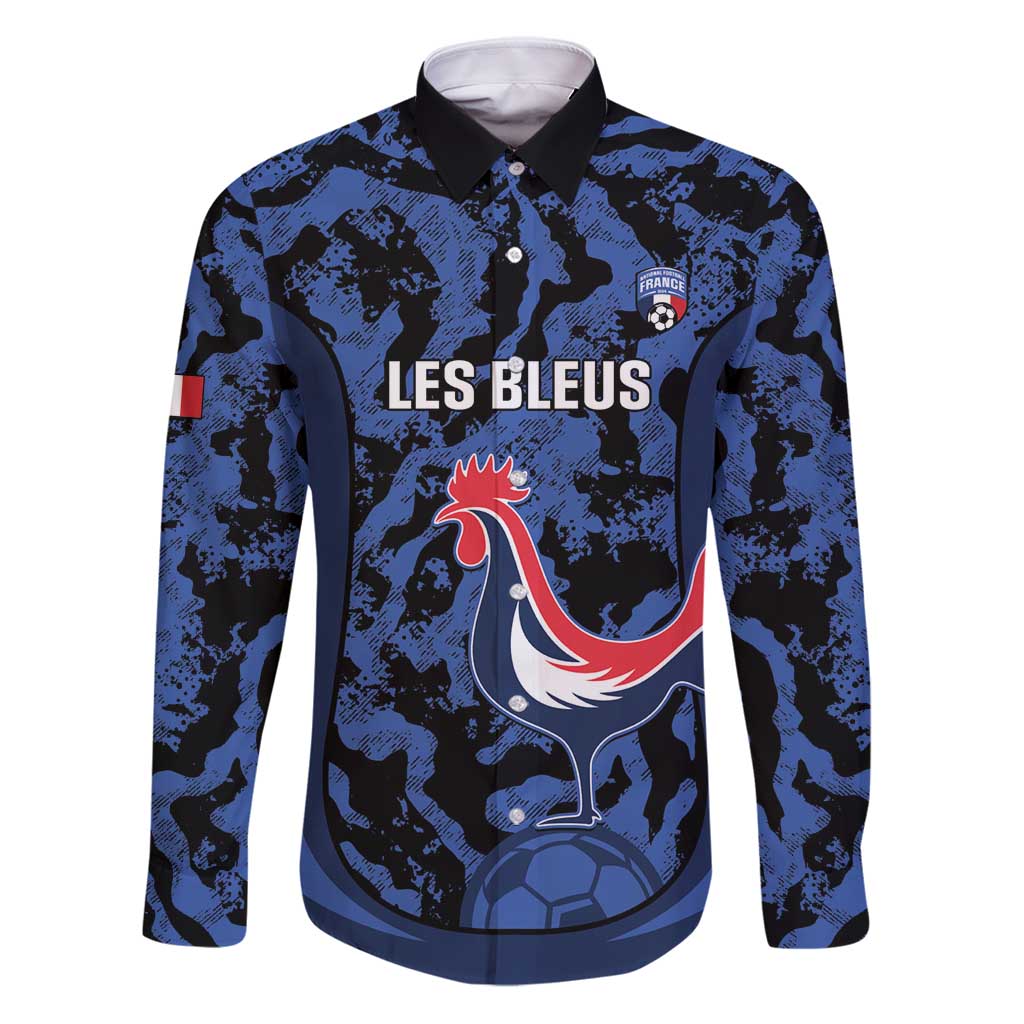 Custom France Football Family Matching Puletasi and Hawaiian Shirt 2026 Allez Les Bleus Rooster Grunge - Wonder Print Shop