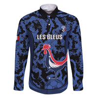 Custom France Football Family Matching Short Sleeve Bodycon Dress and Hawaiian Shirt 2026 Allez Les Bleus Rooster Grunge - Wonder Print Shop