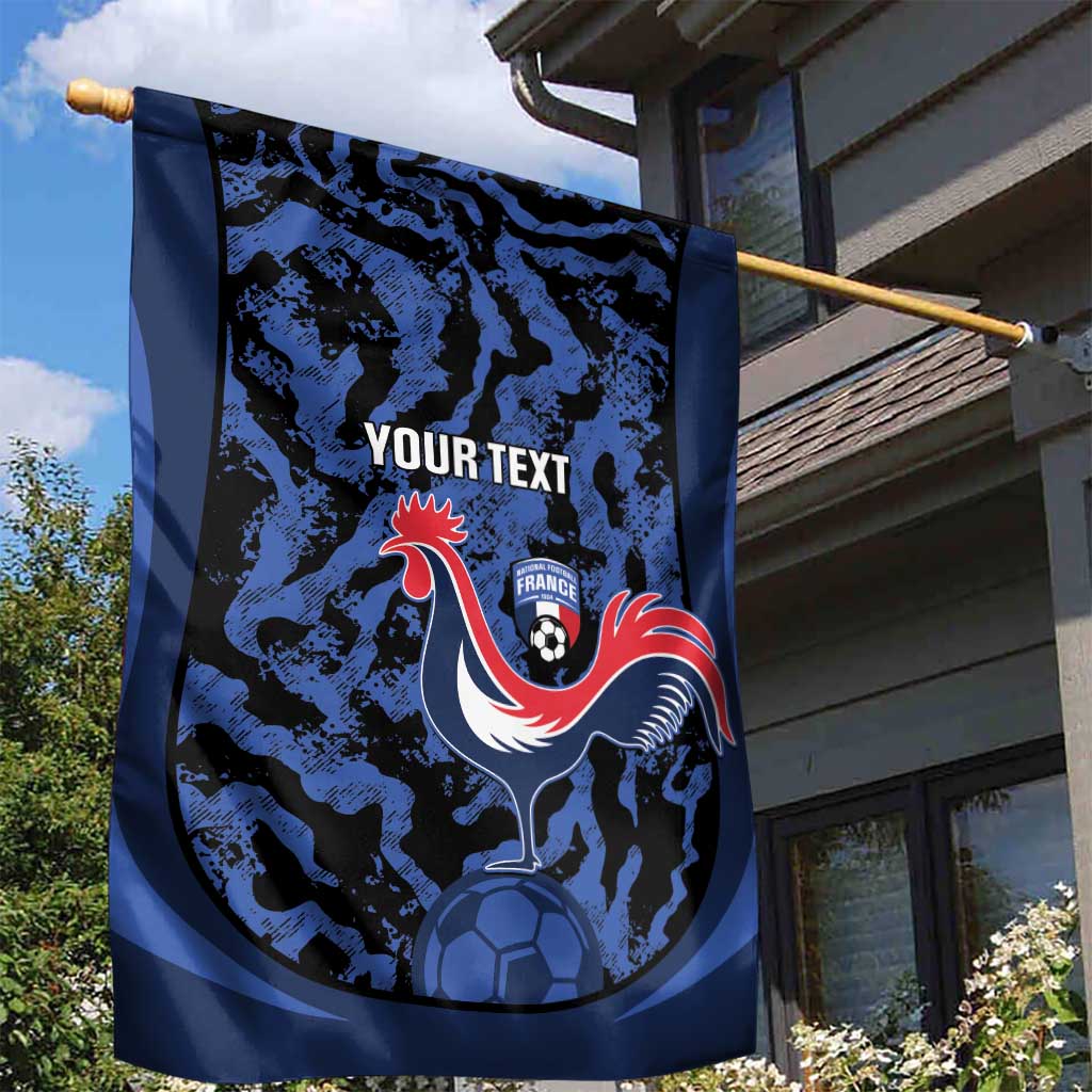 Custom France Football Garden Flag 2026 Allez Les Bleus Rooster Grunge - Wonder Print Shop
