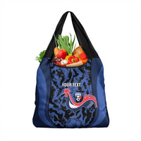 Custom France Football Grocery Bag 2026 Allez Les Bleus Rooster Grunge - Wonder Print Shop