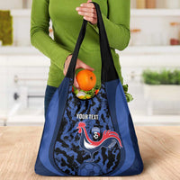 Custom France Football Grocery Bag 2026 Allez Les Bleus Rooster Grunge - Wonder Print Shop