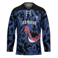 Custom France Football Hockey Jersey 2026 Allez Les Bleus Rooster Grunge - Wonder Print Shop