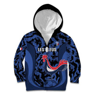 Custom France Football Kid Hoodie 2026 Allez Les Bleus Rooster Grunge - Wonder Print Shop