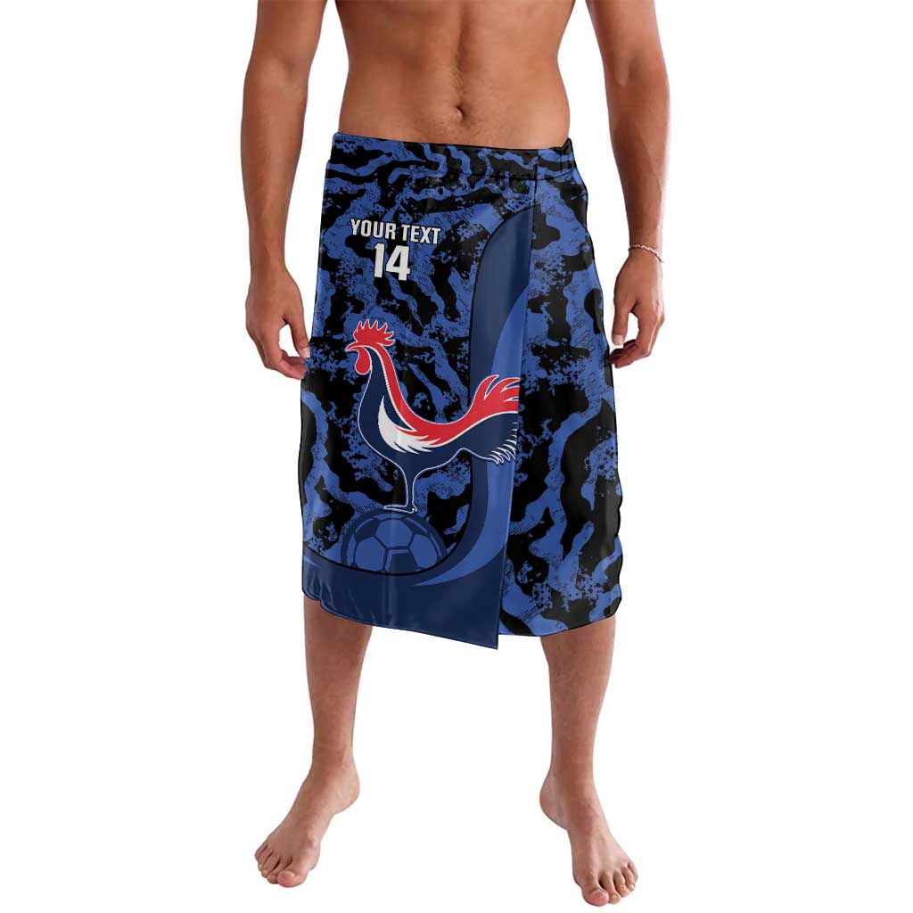 Custom France Football Lavalava 2026 Allez Les Bleus Rooster Grunge - Wonder Print Shop