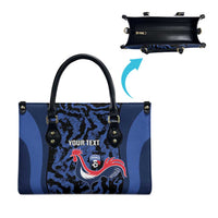 Custom France Football Leather Bag 2026 Allez Les Bleus Rooster Grunge - Wonder Print Shop