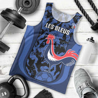 Custom France Football Men Tank Top 2026 Allez Les Bleus Rooster Grunge - Wonder Print Shop