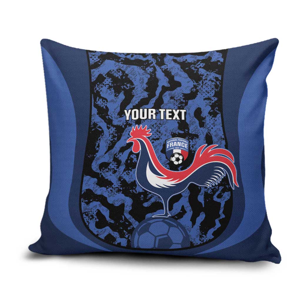 Custom France Football Pillow Cover 2026 Allez Les Bleus Rooster Grunge - Wonder Print Shop