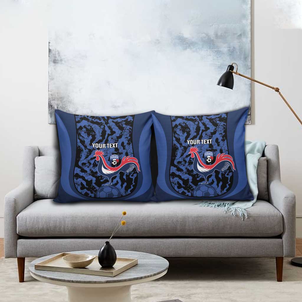 Custom France Football Pillow Cover 2026 Allez Les Bleus Rooster Grunge - Wonder Print Shop